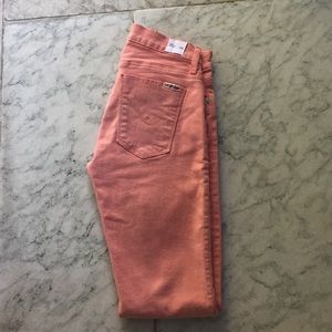 Salmon Colored Hudson Cropped Jeans- Size 24