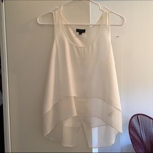 TopShop White Sleeveless Blouse