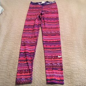 Nike dri-fit fleece lined leggings. Size M.
