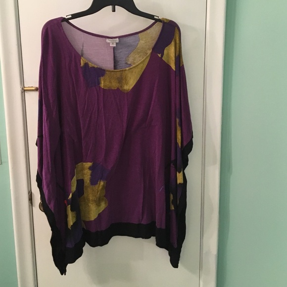 Purple top with butterfly sleeves