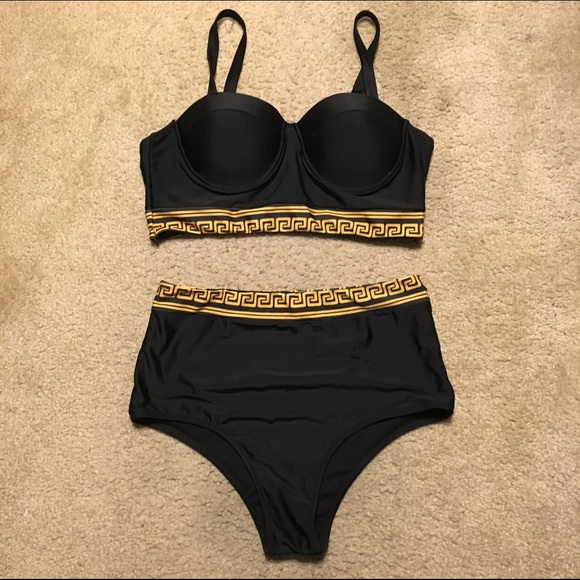 Black high waisted bikini
