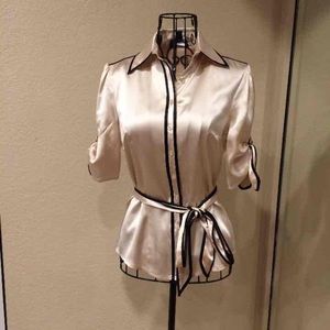 Bebe silk blouse XS