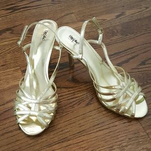 Gold strappy sandals