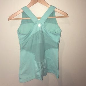 Lululemon, teal workout tank top