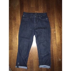 Blue jean capris