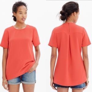 Madewell bright coral tailored tee size small