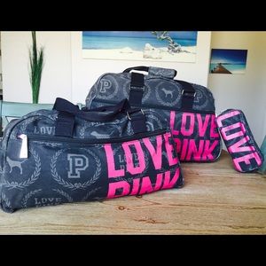 Victoria's Secret Pink 3-piece Travel Luggage Set