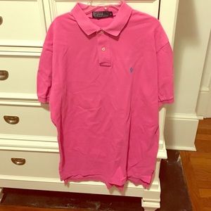 Mens Ralph Lauren pink polo. Short sleeve