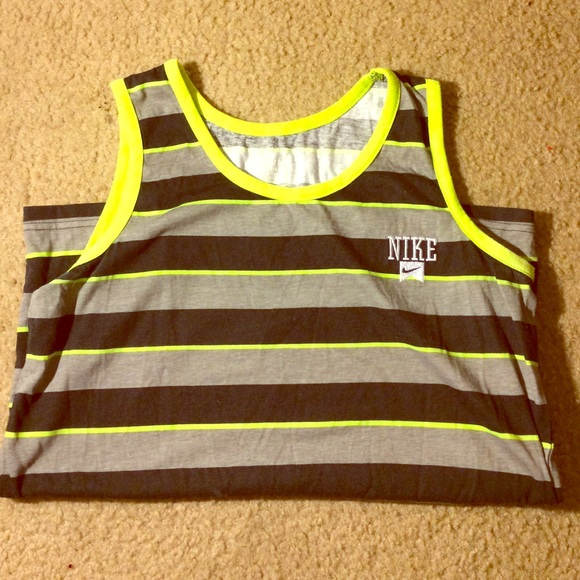 Nike stripped tank top