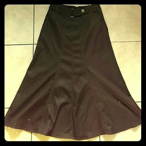 Brown belted skirt