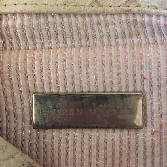 🚨SALE 🚨 Lauren Merkin Cream Embossed Clutch - Picture 4 of 4