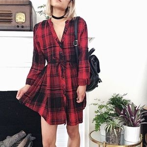 Red Plaid Dress - American Rag