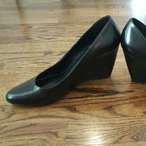 Black Franco Sarto wedges