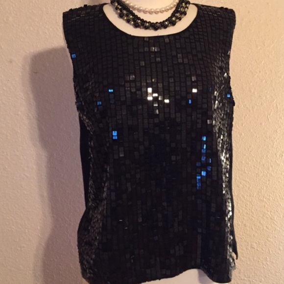 Black Sequin Top - image 3