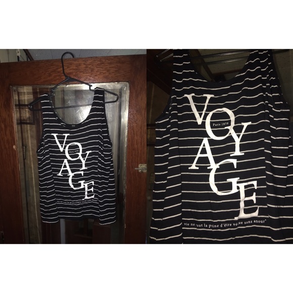 Striped "Voyage Paris" tank