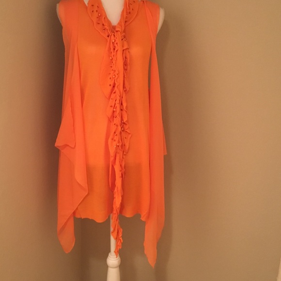 Sold New Chic Orange Dress By Ryu - Picture 2 of 4