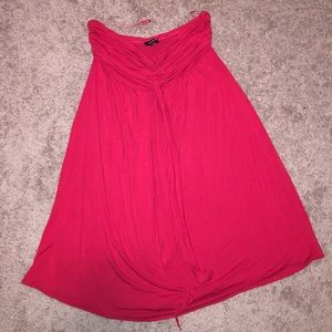 Red halter top dress