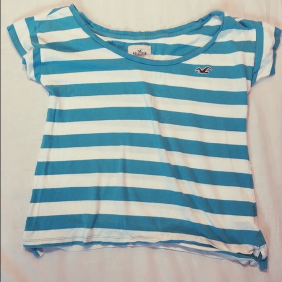 Blue and white stripped tee