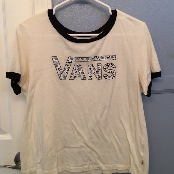 Vans creme crop top