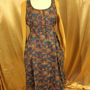 Vintage button up Jean pattern dress