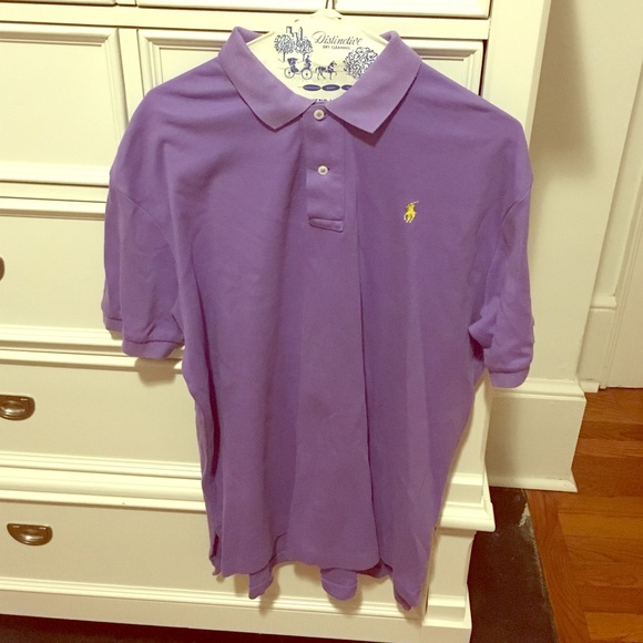 Mens purple short sleeve Ralph Lauren polo.