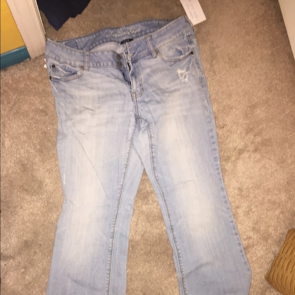 Light wash stretch American Eagle jeans