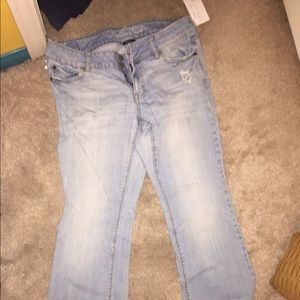Light wash stretch American Eagle jeans