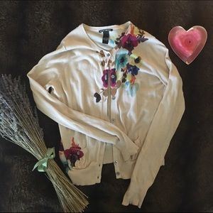 Lucky Brand Floral Cardigan
