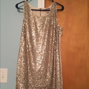 Sequin tan dress