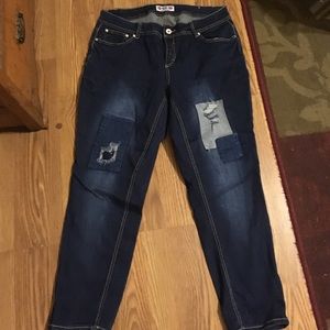 WAM Patch & Fray Jeans