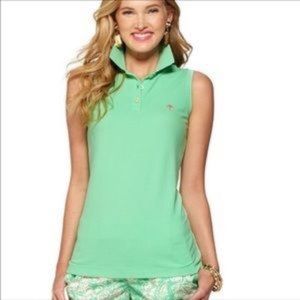 Lily Pulitzer sleeveless polo tank. Green large