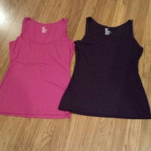 Bundle of Gap Lace Trim Tank Tops