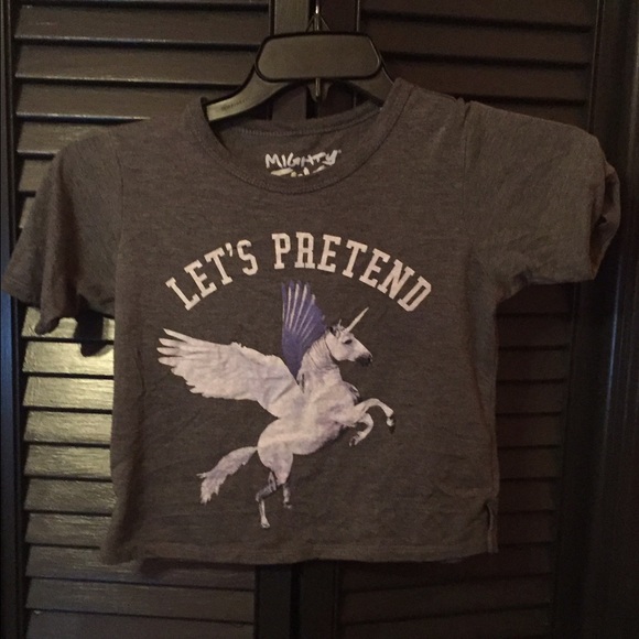 Let's Pretend Unicorn/Pegasus Crop Top