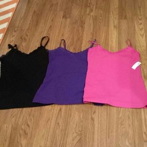 Bundle of Old Navy Lace Trimmed Tank Tops