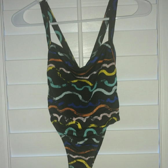 Squiggle Print Crossback One Piece