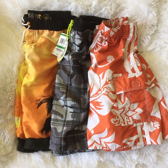 Boy's Swimming Trunks. Bundle of three.