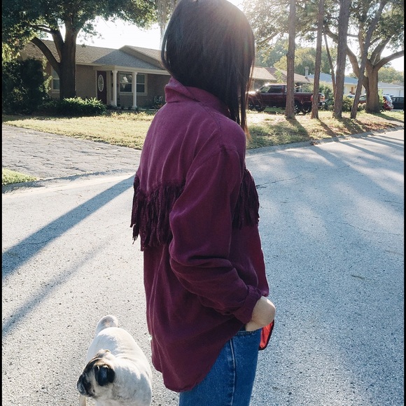 Vintage Top w/ Fringe Detailing