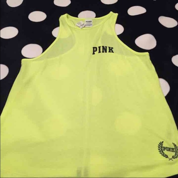 VS PINK HIGH NECK RACERBACK TANK