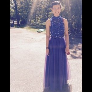 Blue prom dress