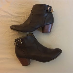 Brown Leather Ankle Boots