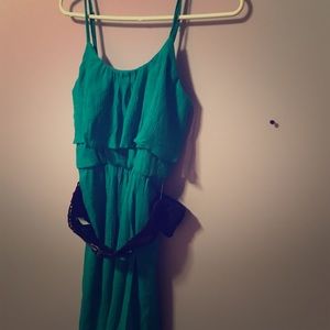 Turquoise High-Low Dress