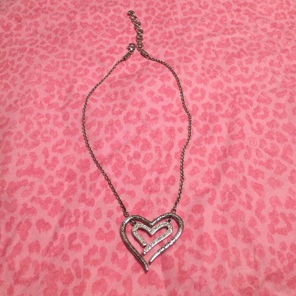 Brighton Necklace Rhinestone Heart Reversible