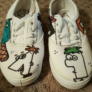Phineas & Ferb hand-designed sneakers