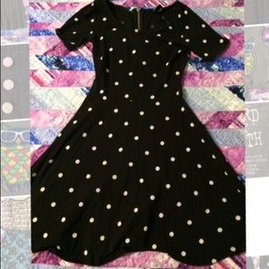 H&M divided black and white skater dress