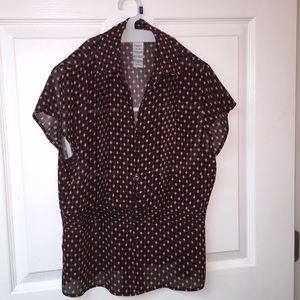 Sag Harbor sheer blouse in pretty pattern