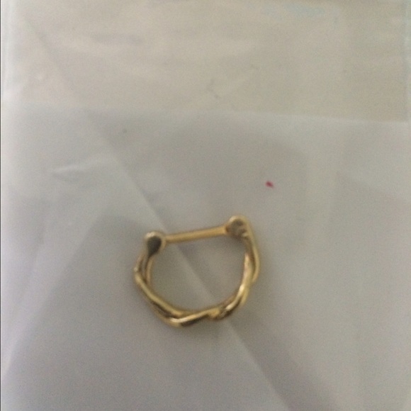Gold twist Septum ring with Clicker