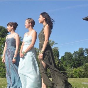 Olive green prom dress!