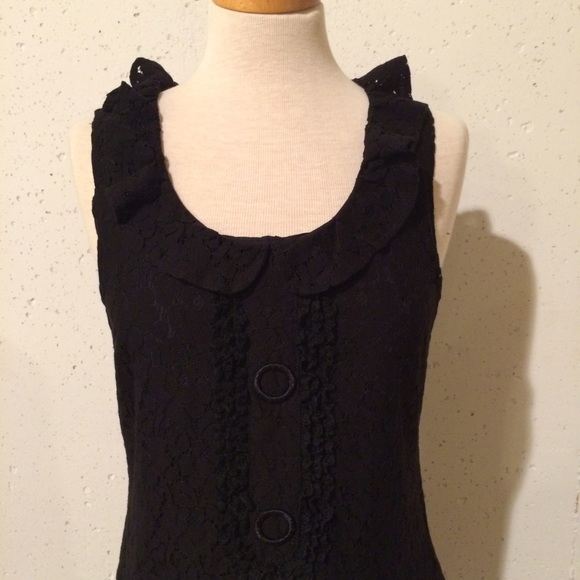 New! Sanctuary Black Lace Drop Waist Dress SZ S - Picture 2 of 4