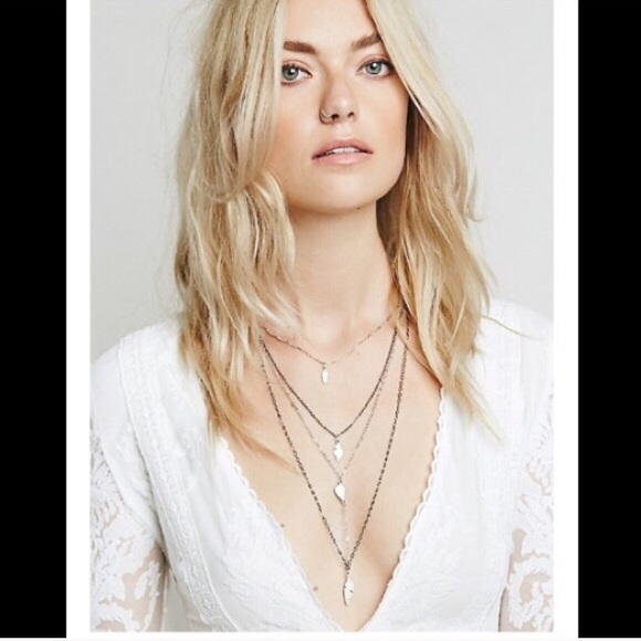 NWT Free People waterfall tier necklace - Picture 2 of 4