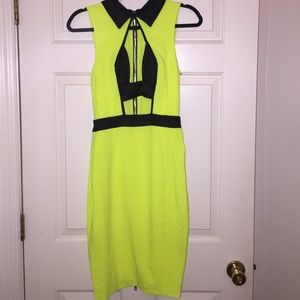 Peek-a-boo bustier pencil dress